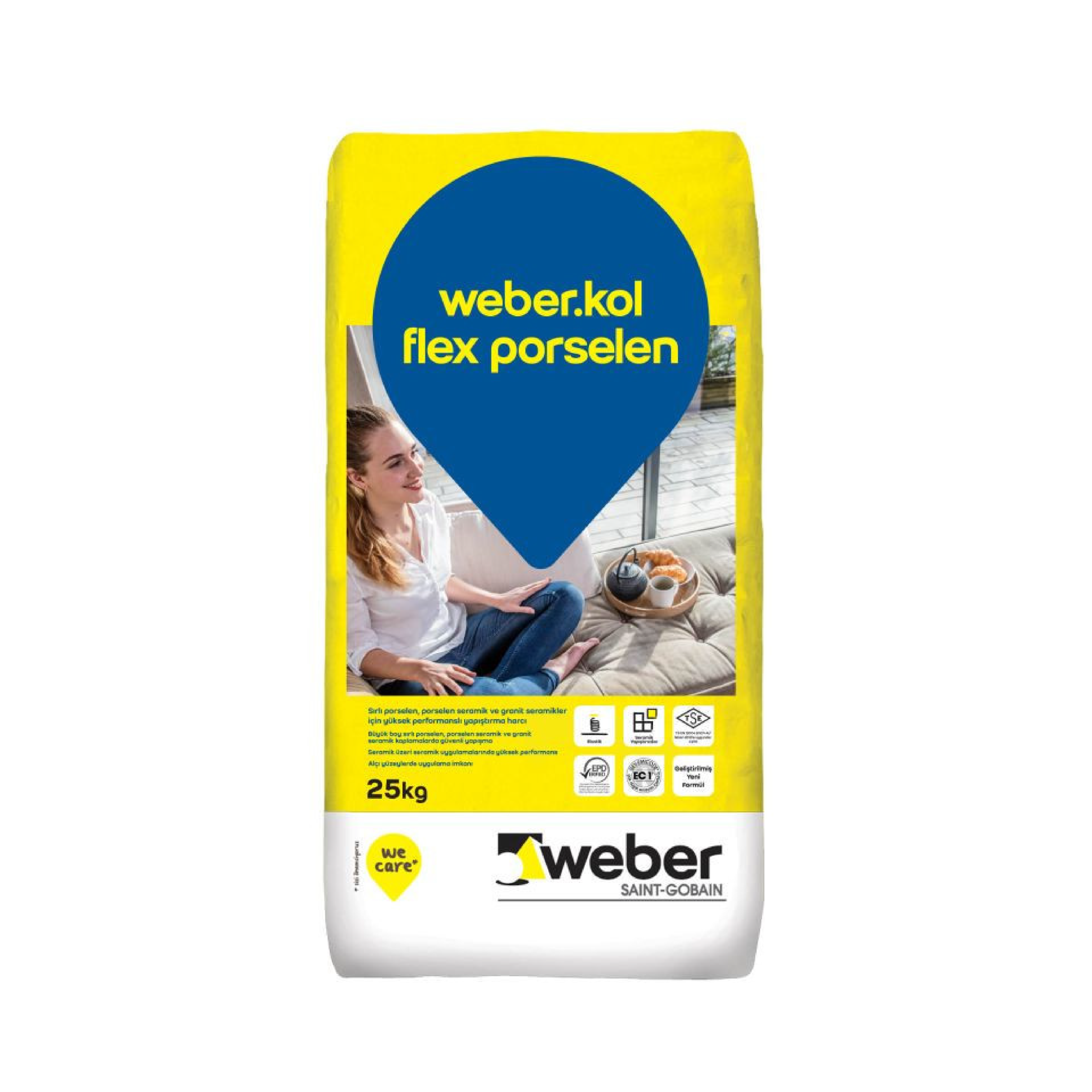Weber.kol Porselen 25კგ — წებოცემენტი